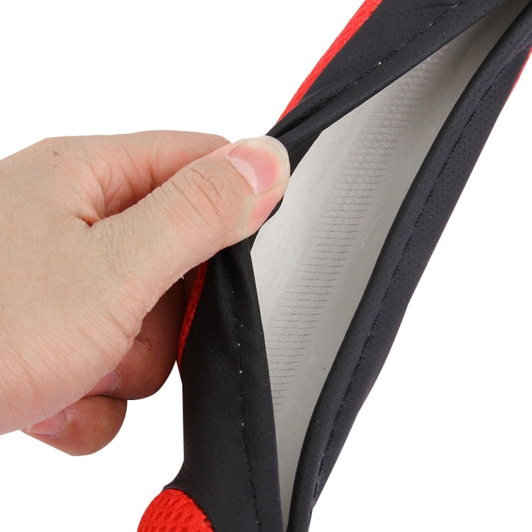 Sandwich Steering Wheel Cover, Grey and white glue#38cm, Beige and white glue#38cm, Red and white glue#38cm, Black and white glue#38cm
