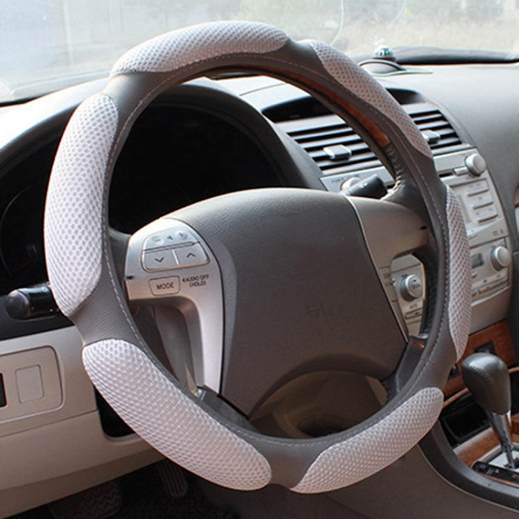Sandwich Steering Wheel Cover, Grey and white glue#38cm, Beige and white glue#38cm, Red and white glue#38cm, Black and white glue#38cm