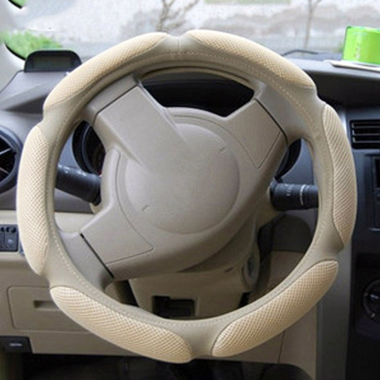 Sandwich Steering Wheel Cover, Grey and white glue#38cm, Beige and white glue#38cm, Red and white glue#38cm, Black and white glue#38cm