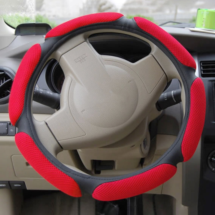 Sandwich Steering Wheel Cover, Grey and white glue#38cm, Beige and white glue#38cm, Red and white glue#38cm, Black and white glue#38cm