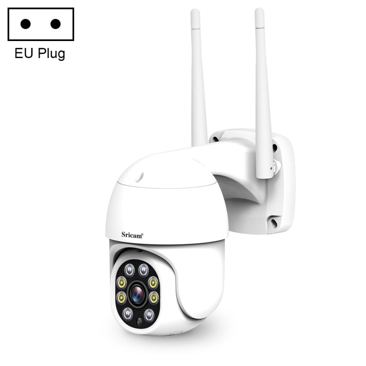 Sricam SP028 1080P HD Outdoor PTZ Camera, Support Two Way Audio / Motion Detection / Humanoid Detection / Color Night Vision / TF Card, US Plug