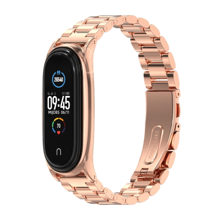 Mijobs Stainless Steel Metal Watch Band for Xiaomi Mi Band 3 & 4 & 5 & 6