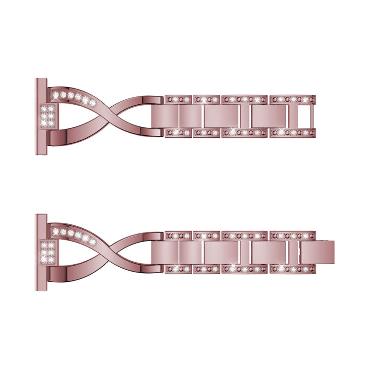 X-shaped Diamond Stainless Steel Wrist Strap WatchBand for Galaxy Watch Active 20mm