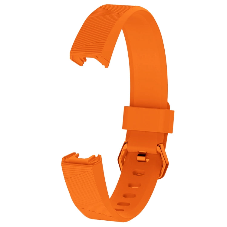 Solid Color Silicone Watch Band for FITBIT Alta / HR, Size: L(Brown), L