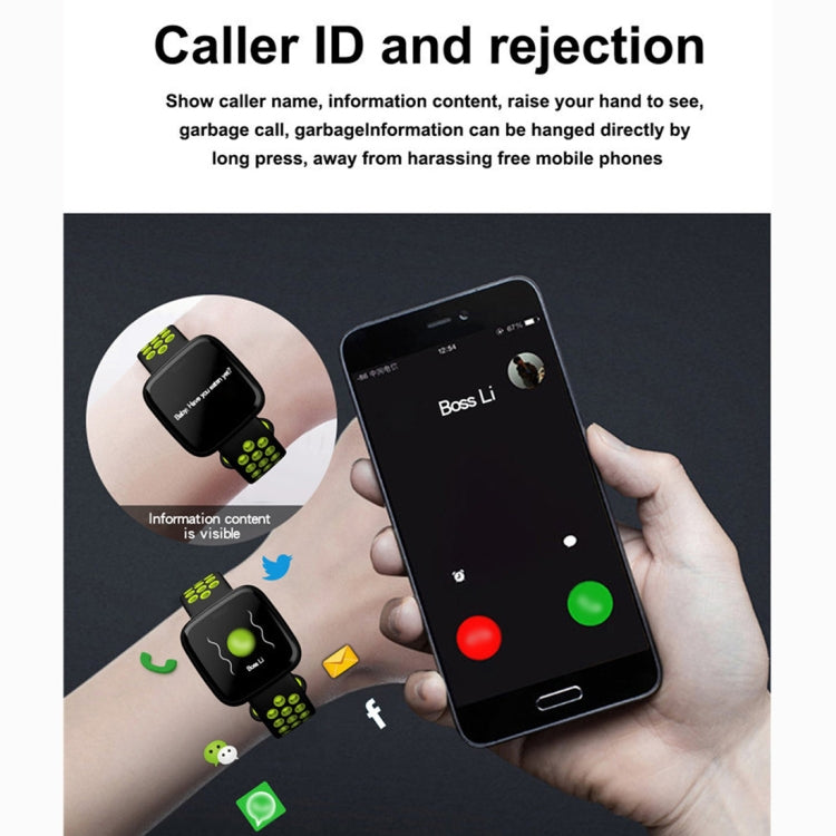F15 1.3 inch TFT IPS Color Screen Smart Bracelet, Support Call Reminder/ Heart Rate Monitoring /Blood Pressure Monitoring/ Sleep Monitoring/Blood Oxygen Monitoring