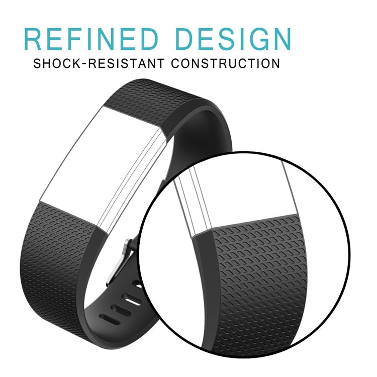 Square Pattern Adjustable Sport Watch Band for FITBIT Charge 2, Size: L, 12.5x8.5cm, L, Black, L, Light Pink, L, Light Purple, L, Mint Green, L, Coral Red, L, Navy Blue, L, Dark Purple, L, Purple, L, Cyan, L, Pink, L, Red, L, Green, L, Rose Red, L, Gre...