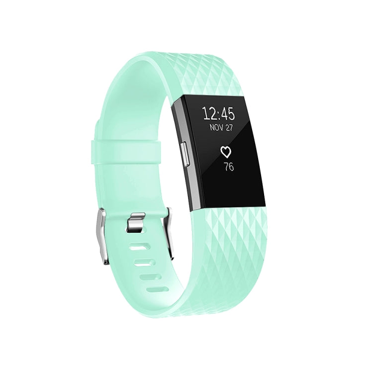 Diamond Pattern Adjustable Sport Watch Band for FITBIT Charge 2, Size: L, 12.5x8.5cm