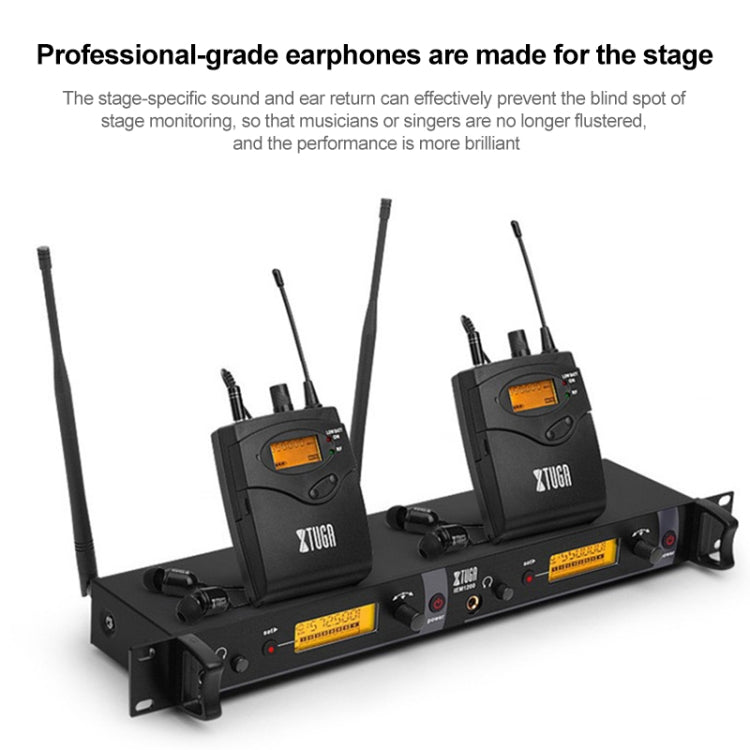 XTUGA IEM1200 Wireless Transmitter 6 Bodypack Stage Singer In-Ear Monitor System