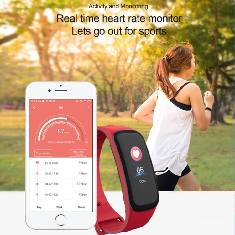 TLW B1 Plus Fitness Tracker 0.96 inch Color Screen Bluetooth 4.0 Wristband Smart Bracelet, IP67 Waterproof, Support Sports Mode / Heart Rate Monitor / Sleep Monitor / Information Reminder, B1 Red, B1 Black, B1 Blue