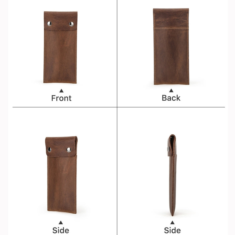 CONTACTS FAMILY CF1110 Universal Crazy Horse Leather Watch Protective Case Storage Bag for Apple Watch