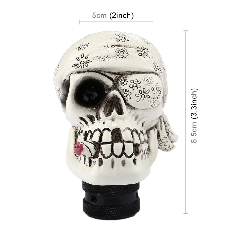 Pirate Skull Shaped Universal Vehicle Car Shifter Cover Manual Automatic Gear Shift Knob, Pirate Skull(Black), Pirate Skull(Red), Pirate Skull(White)