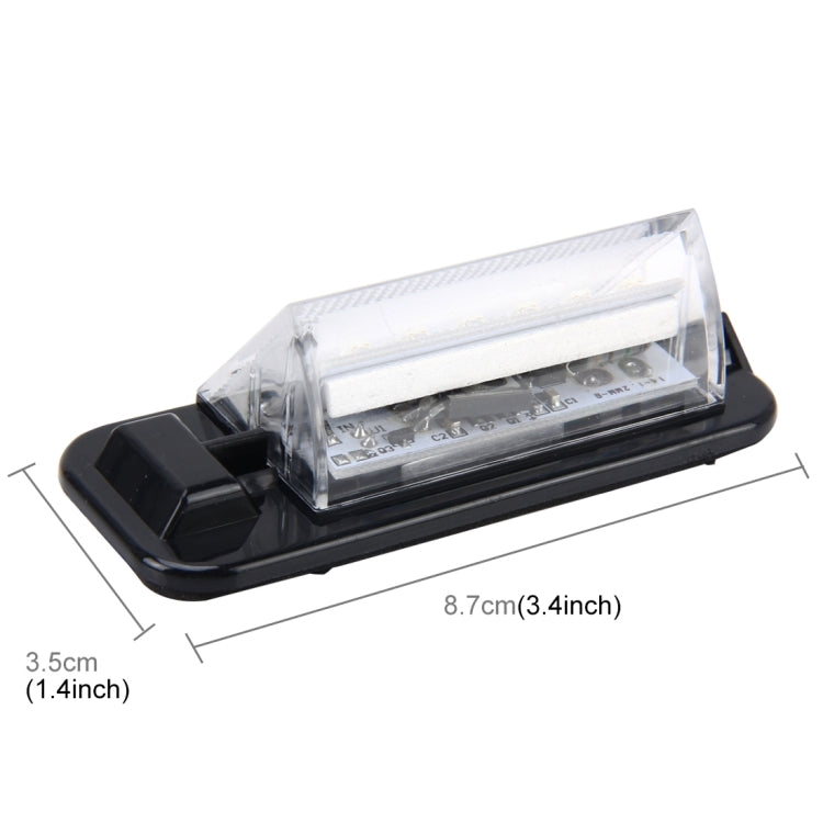 2 PCS License Plate Light with 18 SMD-3528 Lamps for BMW E36(1992-1998)，2W 120LM,6000K, DC12V (White Light), For BMW E36