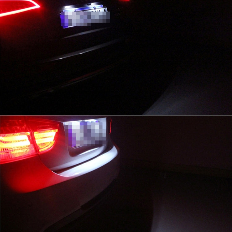 2 PCS License Plate Light with 18 SMD-3528 Lamps for BMW E36(1992-1998)，2W 120LM,6000K, DC12V (White Light), For BMW E36