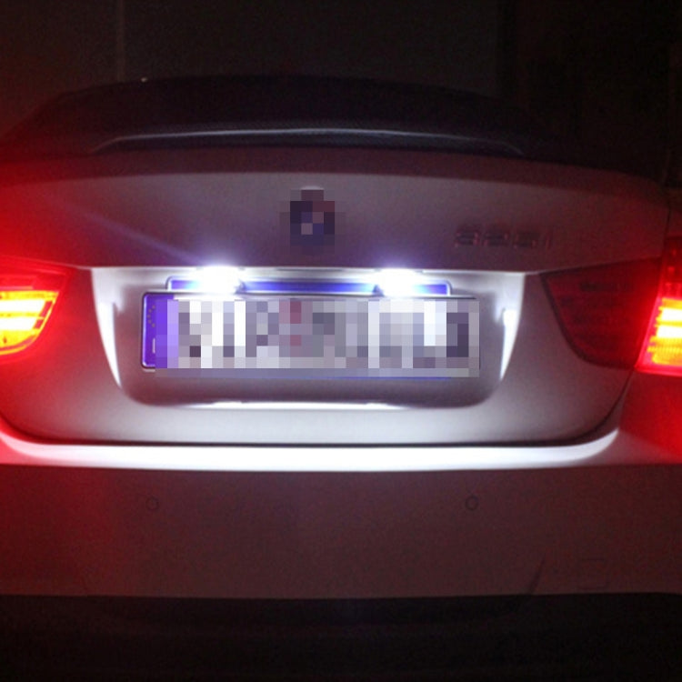 2 PCS License Plate Light with 18 SMD-3528 Lamps for BMW E36(1992-1998)，2W 120LM,6000K, DC12V (White Light), For BMW E36