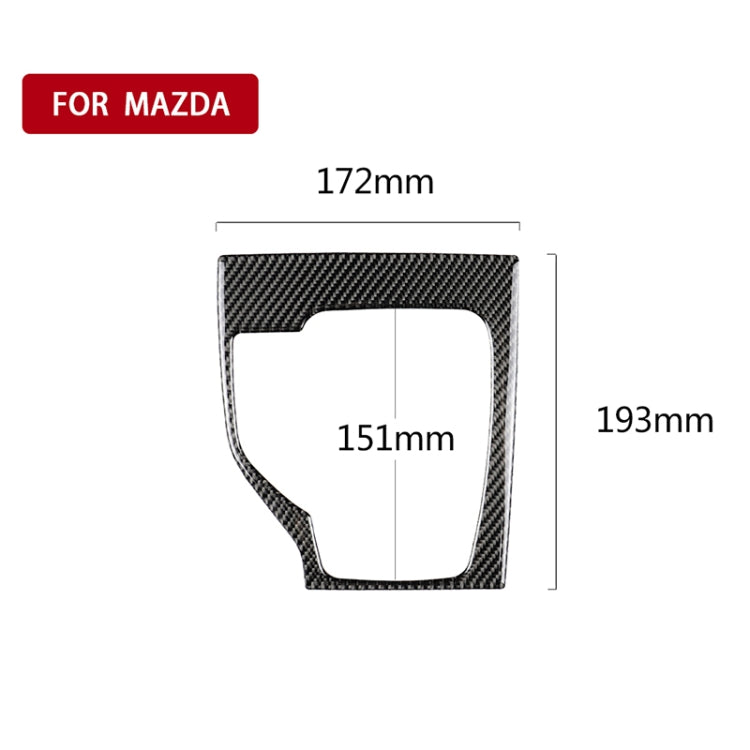 Car Carbon Fiber Left Drive Gear Frame A Decorative Sticker for Mazda Axela 2013-2016, Left Drive Gear Frame