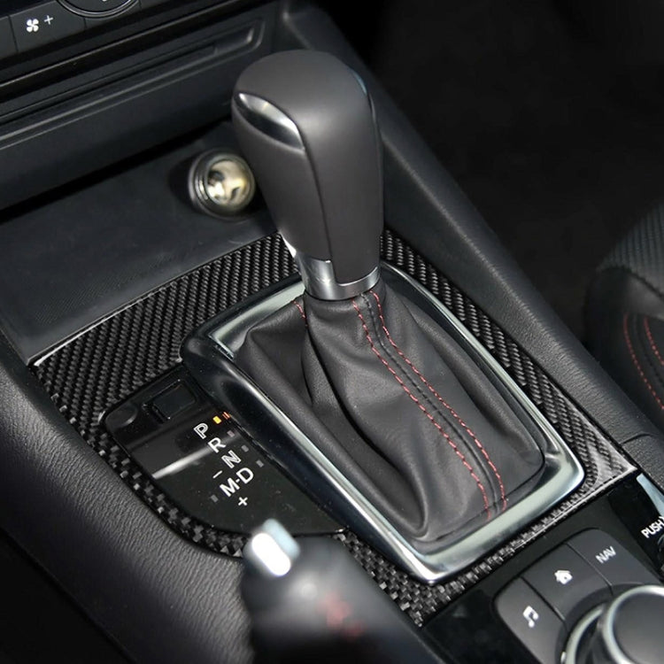 Car Carbon Fiber Left Drive Gear Frame A Decorative Sticker for Mazda Axela 2013-2016, Left Drive Gear Frame