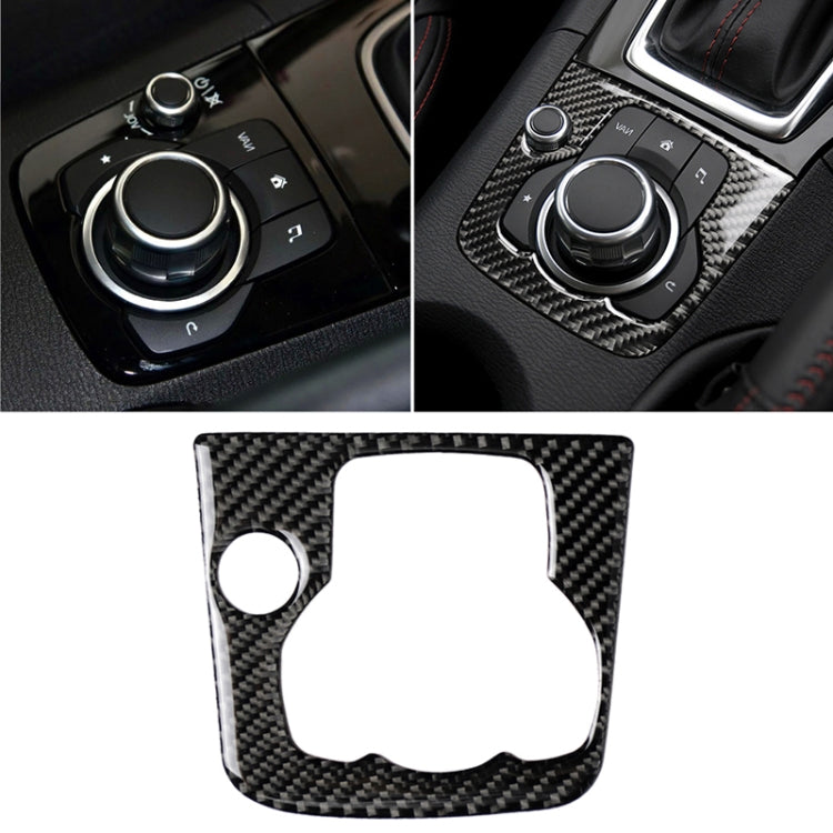 Car Carbon Fiber Right Drive Multimedia Frame A Decorative Sticker for Mazda Axela 2013-2016, Right Drive Multimedia Frame