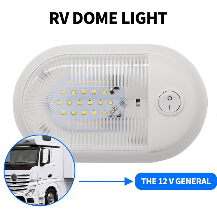 D4348 10-24V 3-3.5W 4000-4500K 280LM RV Yacht 24 PCS LED Lamps Dome Light Ceiling Lamp, with Independent Switch Control, D4348