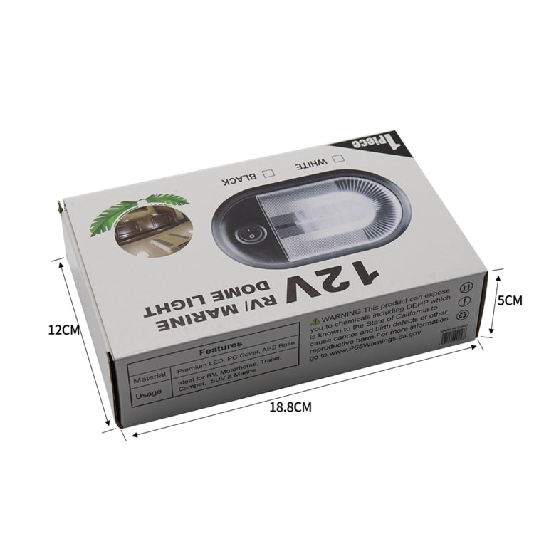 D4348 10-24V 3-3.5W 4000-4500K 280LM RV Yacht 24 PCS LED Lamps Dome Light Ceiling Lamp, with Independent Switch Control, D4348