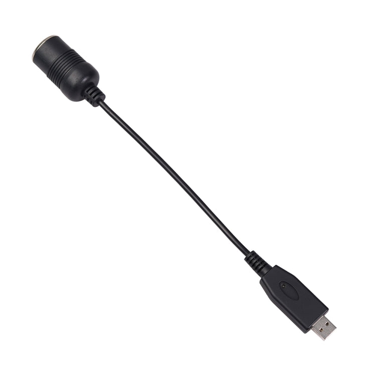 Car Converter USB Port to Car Cigarette Lighter Socket Female 5V to 12V Boost Power Adapter Cable, 5V to 12V