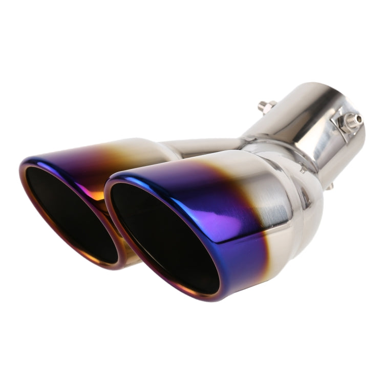 Universal Car Styling Stainless Steel Elbow Exhaust Tail Muffler Tip Pipe, Inside Diameter: 7.2cm, Elbow Inside Diameter: 7.2cm (Grey), Elbow Inside Diameter: 7.2cm (Blue), Elbow Inside Diameter: 7.2cm (Silver)