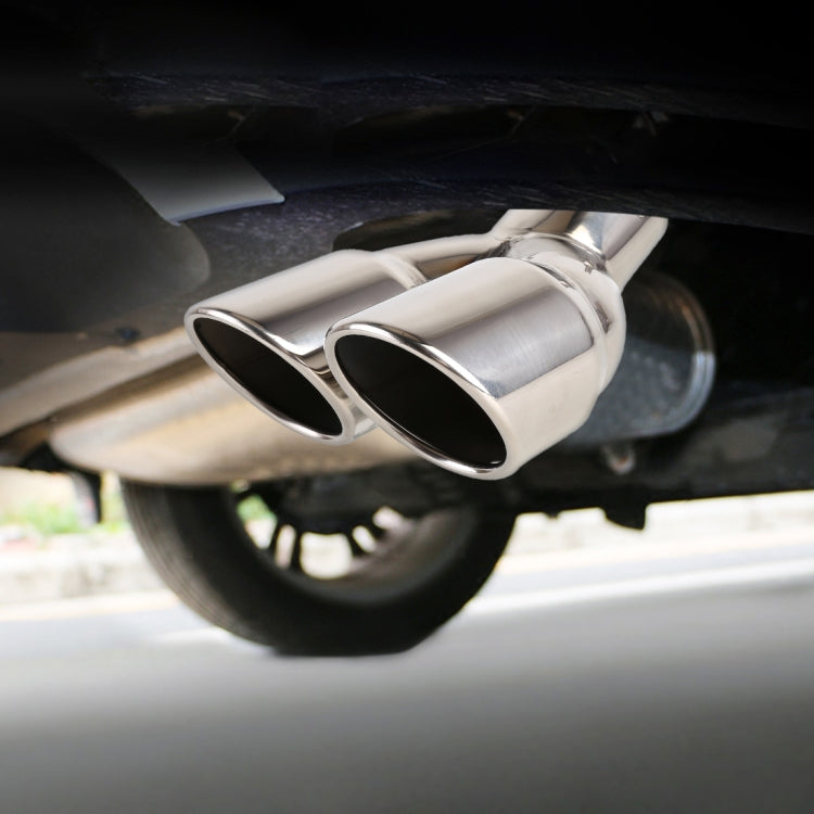 Universal Car Styling Stainless Steel Elbow Exhaust Tail Muffler Tip Pipe, Inside Diameter: 7.2cm, Elbow Inside Diameter: 7.2cm (Grey), Elbow Inside Diameter: 7.2cm (Blue), Elbow Inside Diameter: 7.2cm (Silver)