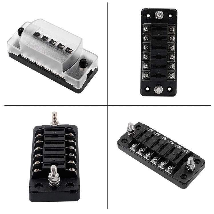 CS-978A1 FB1901 1 In 6 Out Independent Positive Negative Fuse Box without Fuse Piece for Auto Car Truck Boat, CS-978A1