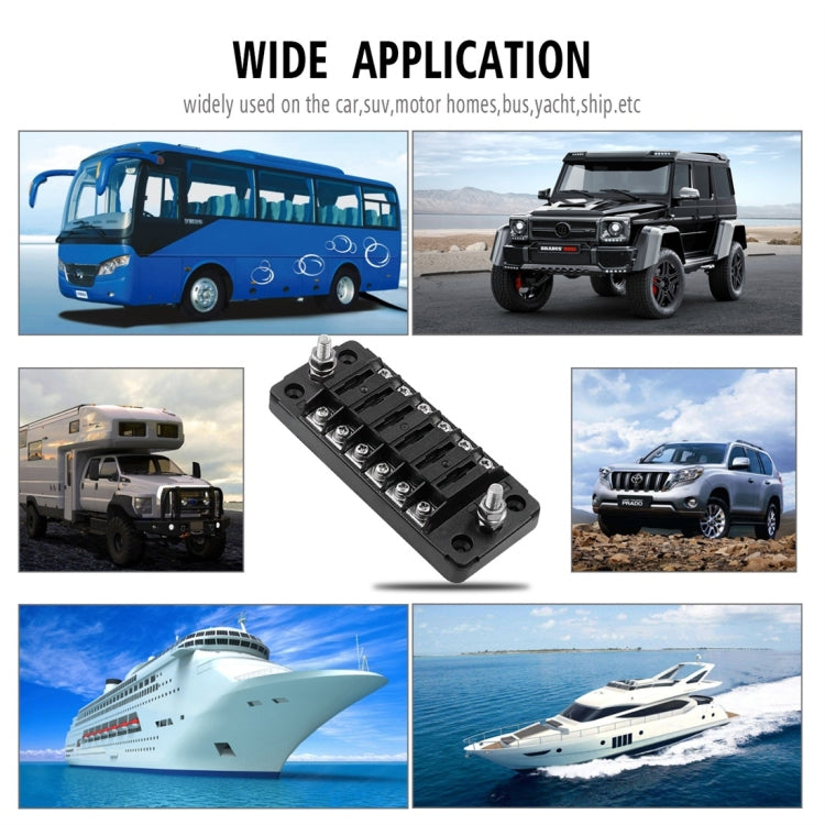CS-978A1 FB1901 1 In 6 Out Independent Positive Negative Fuse Box without Fuse Piece for Auto Car Truck Boat, CS-978A1
