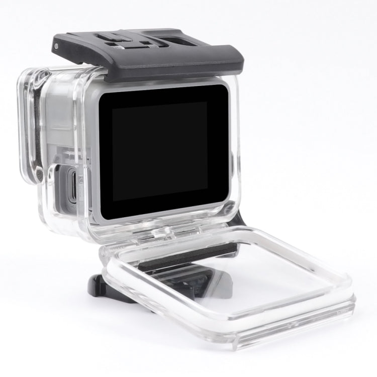 For GoPro HERO7 White /Silver Skeleton Housing Side Hollow Protective Case with Buckle Basic Mount & Screw