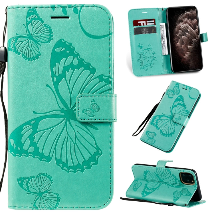 Pressed Printing Butterfly Pattern Horizontal Flip PU Leather Case with Holder & Card Slots & Wallet & Lanyard, For iPhone 11 Pro, For iPhone 11, For iPhone 11 Pro Max