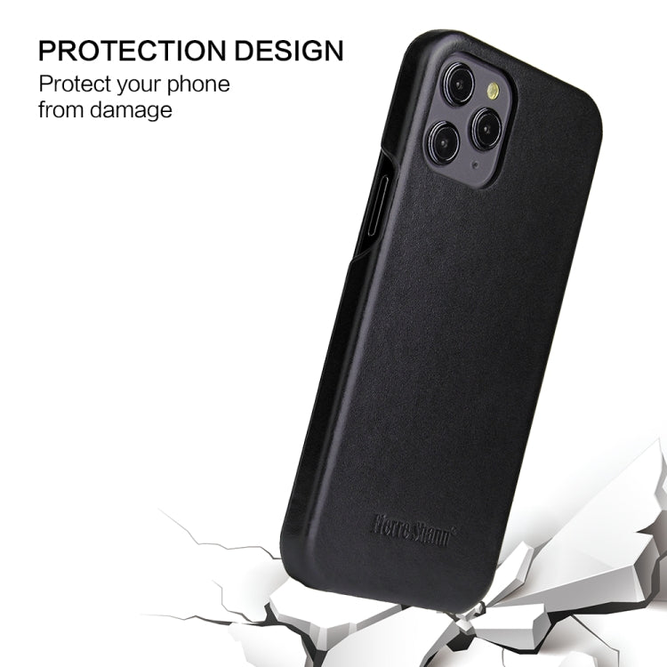 Fierre Shann Business Magnetic Horizontal Flip Genuine Leather Case, For iPhone X / XS, For iPhone XR, For iPhone XS Max, For iPhone 11, For iPhone 11 Pro, For iPhone 11 Pro Max, For iPhone 12 mini, For iPhone 12 / 12 Pro