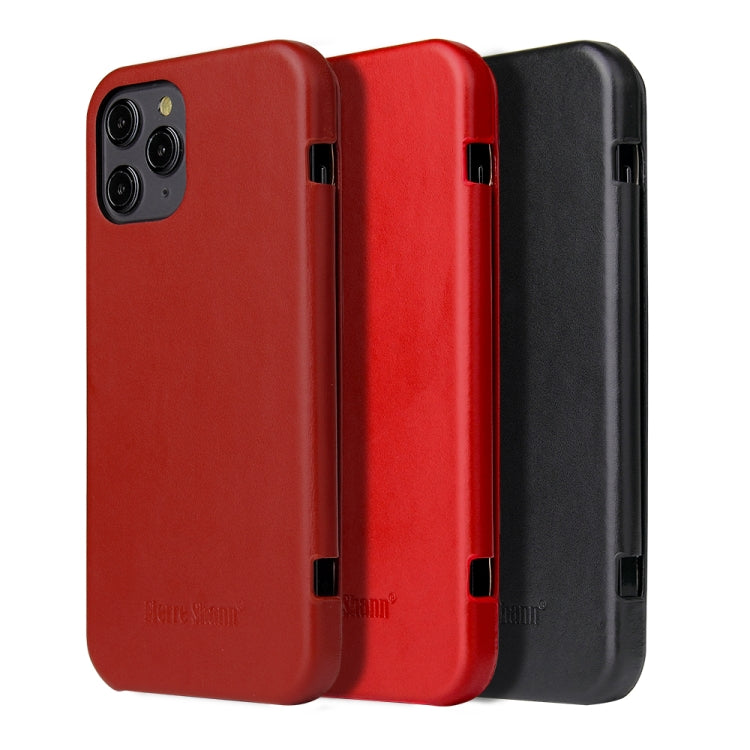 Fierre Shann Business Magnetic Horizontal Flip Genuine Leather Case, For iPhone X / XS, For iPhone XR, For iPhone XS Max, For iPhone 11, For iPhone 11 Pro, For iPhone 11 Pro Max, For iPhone 12 mini, For iPhone 12 / 12 Pro
