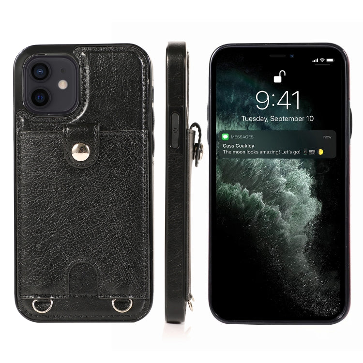 Shockproof PU Leather + TPU Protective Case with Card Slot & Lanyard, For iPhone 12 mini, For iPhone 12 / 12 Pro, For iPhone 12 Pro Max