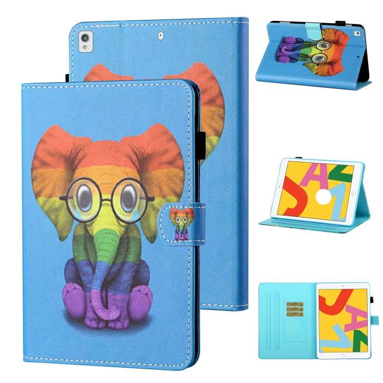 Coloured Drawing Stitching Horizontal Flip Leather Case with Holder & Card Slot & Sleep / Wake-up Function, For iPad Pro 11 (2020) / (2018), For iPad 10.2 2021 / 2020 / 2019 / Air (2019), For iPad Air / Air 2 / 9.7 (2017) & (2018)...