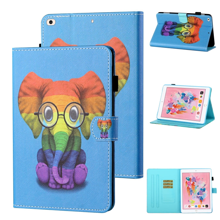 Coloured Drawing Stitching Horizontal Flip Leather Case with Holder & Card Slot & Sleep / Wake-up Function, For iPad Pro 11 (2020) / (2018), For iPad 10.2 2021 / 2020 / 2019 / Air (2019), For iPad Air / Air 2 / 9.7 (2017) & (2018)...