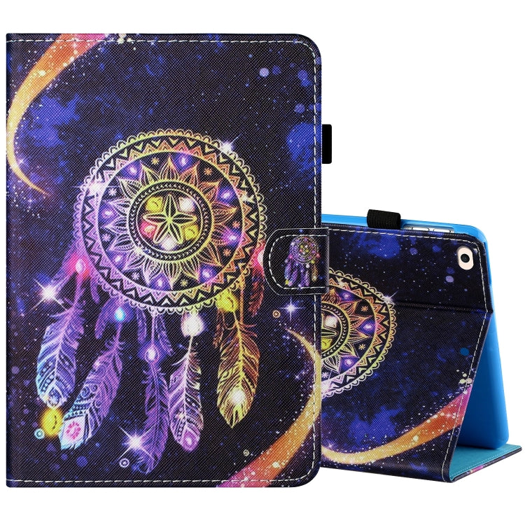 Sewing Thread Horizontal Painted Flat Leather Case with Pen Cover & Anti Skid Strip & Card Slot & Holder & Sleep / Wake-up Function, For iPad Air 2, For iPad 9.7 (2018) / (2017)