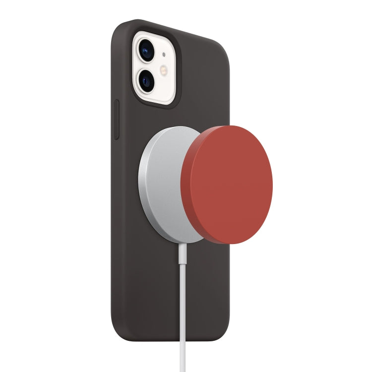 Magsafe Wireless Charger Silicone Protective Case, Pink, Black, Red, Grey, Wine Red, Green, Warm White, Light Purple, Dark Blue