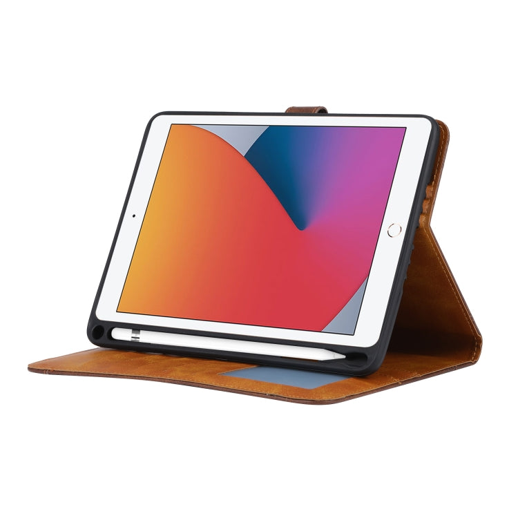 Calf Texture Double Fold Clasp Horizontal Flip Leather Case with Photo Frame & Holder & Card Slots & Wallet, For iPad 10.2, For iPad Pro 10.5, For iPad 9.7 (2018/2017) / Air 2, For iPad mini 5 / mini 4 / mini 3, For iPad Pro 11 inch (2020)...
