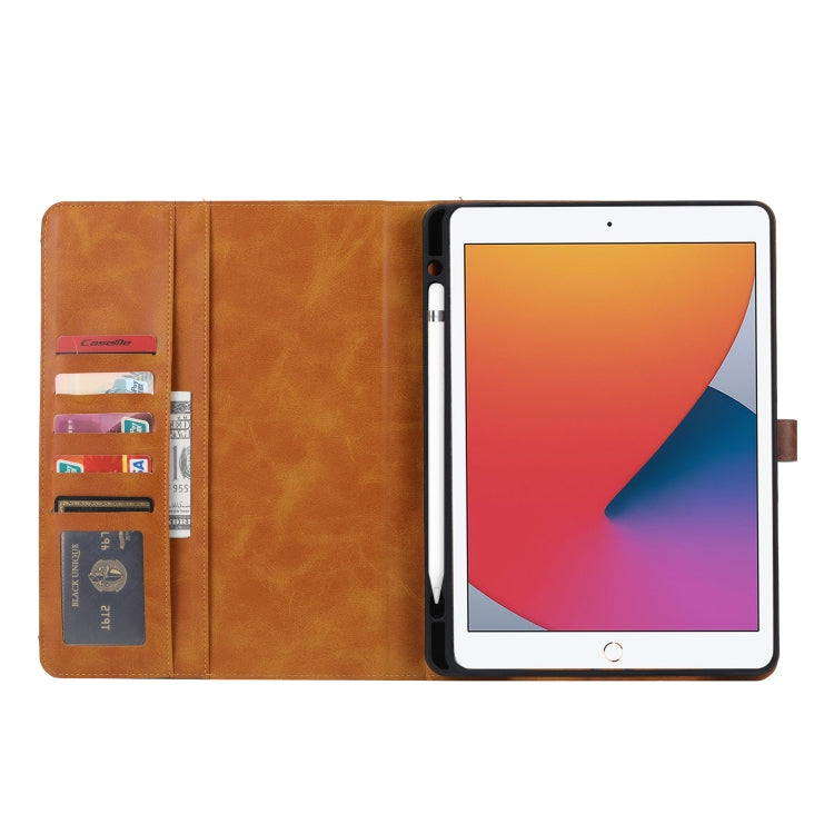 Calf Texture Double Fold Clasp Horizontal Flip Leather Case with Photo Frame & Holder & Card Slots & Wallet, For iPad 10.2, For iPad Pro 10.5, For iPad 9.7 (2018/2017) / Air 2, For iPad mini 5 / mini 4 / mini 3, For iPad Pro 11 inch (2020)...