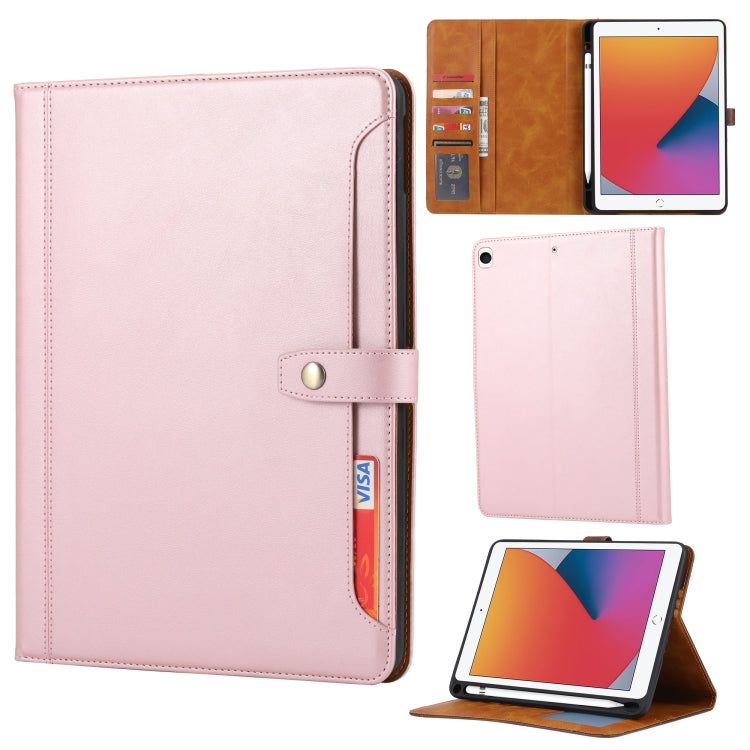 Calf Texture Double Fold Clasp Horizontal Flip Leather Case with Photo Frame & Holder & Card Slots & Wallet, For iPad 10.2, For iPad Pro 10.5, For iPad 9.7 (2018/2017) / Air 2, For iPad mini 5 / mini 4 / mini 3, For iPad Pro 11 inch (2020)...