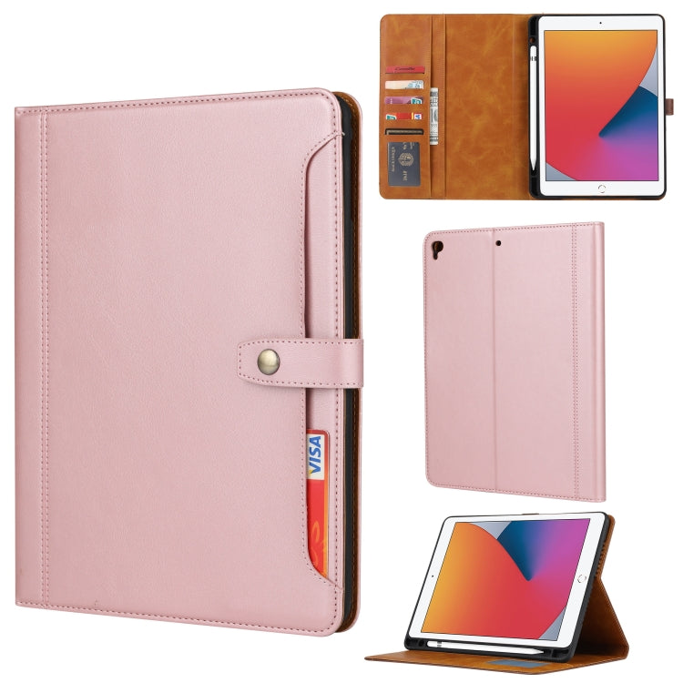 Calf Texture Double Fold Clasp Horizontal Flip Leather Case with Photo Frame & Holder & Card Slots & Wallet, For iPad 10.2, For iPad Pro 10.5, For iPad 9.7 (2018/2017) / Air 2, For iPad mini 5 / mini 4 / mini 3, For iPad Pro 11 inch (2020)...