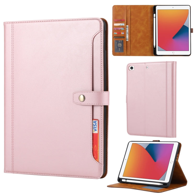 Calf Texture Double Fold Clasp Horizontal Flip Leather Case with Photo Frame & Holder & Card Slots & Wallet, For iPad 10.2, For iPad Pro 10.5, For iPad 9.7 (2018/2017) / Air 2, For iPad mini 5 / mini 4 / mini 3, For iPad Pro 11 inch (2020)...