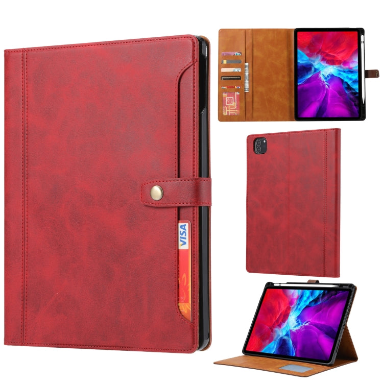 Calf Texture Double Fold Clasp Horizontal Flip Leather Case with Photo Frame & Holder & Card Slots & Wallet, For iPad 10.2, For iPad Pro 10.5, For iPad 9.7 (2018/2017) / Air 2, For iPad mini 5 / mini 4 / mini 3, For iPad Pro 11 inch (2020)...