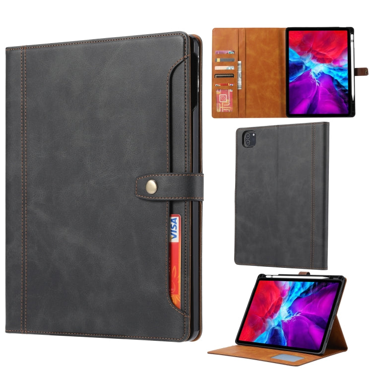 Calf Texture Double Fold Clasp Horizontal Flip Leather Case with Photo Frame & Holder & Card Slots & Wallet, For iPad 10.2, For iPad Pro 10.5, For iPad 9.7 (2018/2017) / Air 2, For iPad mini 5 / mini 4 / mini 3, For iPad Pro 11 inch (2020)...