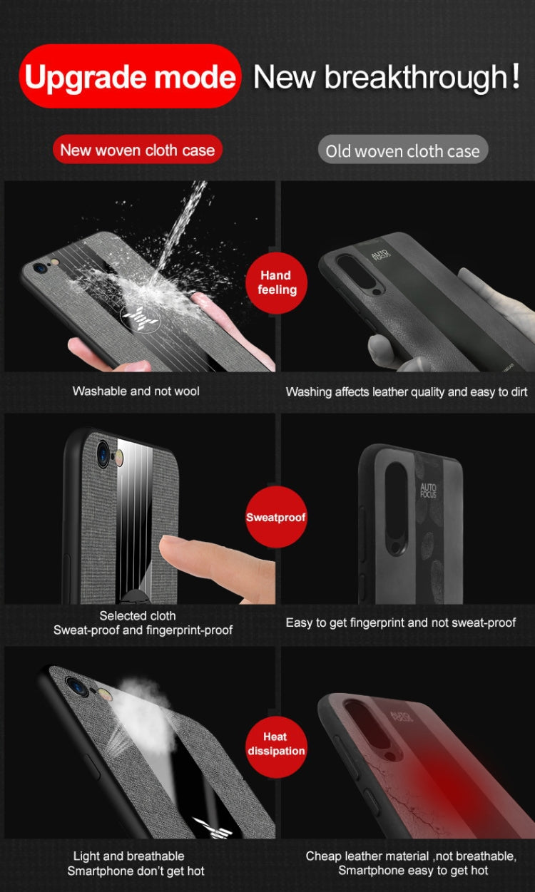 XINLI Stitching Cloth Textue Shockproof TPU Protective Case with Ring Holder, For iPhone XS Max, For iPhone 6 / 6s, For iPhone 6 Plus / 6s Plus