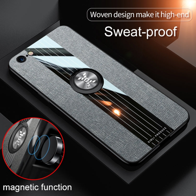 XINLI Stitching Cloth Textue Shockproof TPU Protective Case with Ring Holder, For iPhone XS Max, For iPhone 6 / 6s, For iPhone 6 Plus / 6s Plus