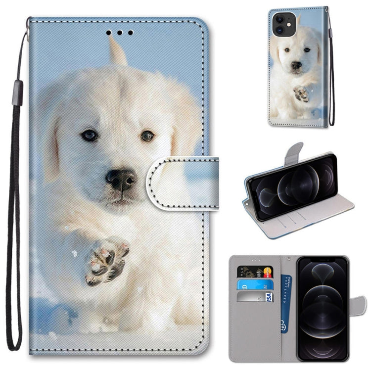 Coloured Drawing Cross Texture Horizontal Flip PU Leather Case with Holder & Card Slots & Wallet & Lanyard, For iPhone 12 mini