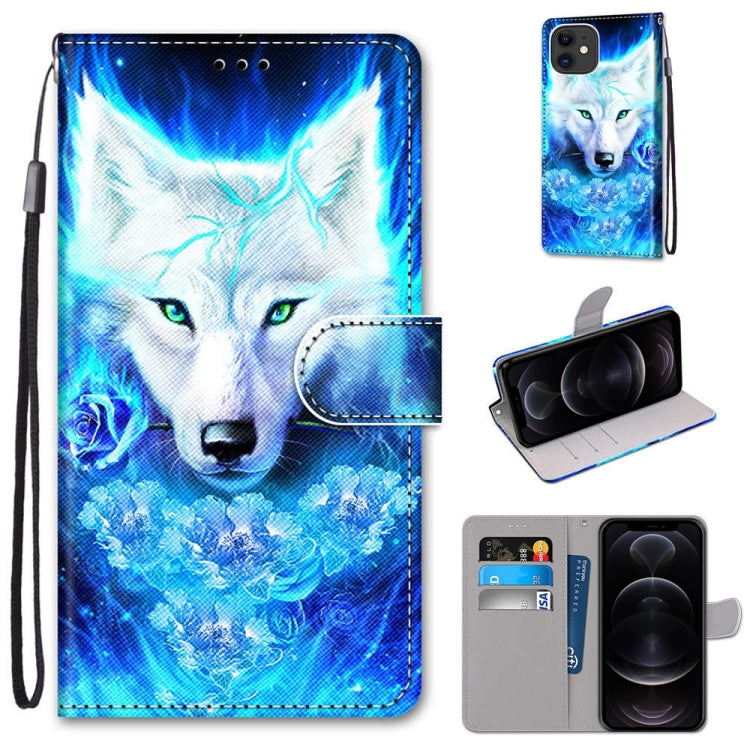 Coloured Drawing Cross Texture Horizontal Flip PU Leather Case with Holder & Card Slots & Wallet & Lanyard, For iPhone 12 mini