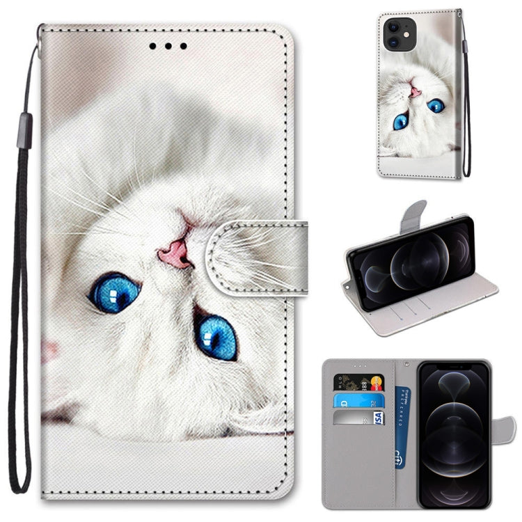 Coloured Drawing Cross Texture Horizontal Flip PU Leather Case with Holder & Card Slots & Wallet & Lanyard, For iPhone 12 mini