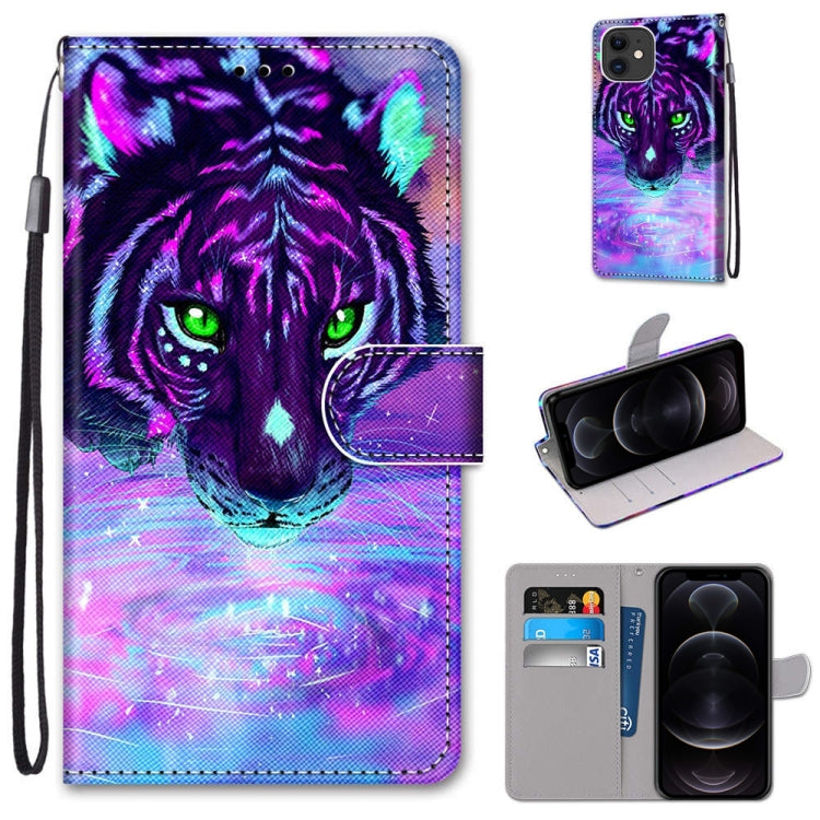 Coloured Drawing Cross Texture Horizontal Flip PU Leather Case with Holder & Card Slots & Wallet & Lanyard, For iPhone 12 mini